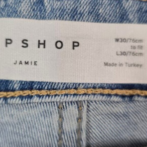 NWOT Blue Topshop Light Wash Jamie High Waist Skinny Jeans 30x30 - Picture 6 of 6